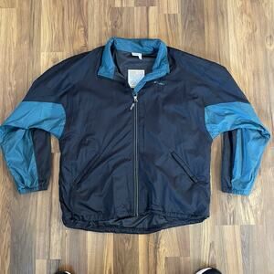 Vintage Brooks Men’s XL Windbreaker Jacket Full Zip w/ Goretex Black / Green